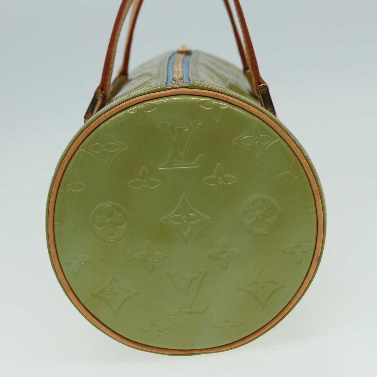 LOUIS VUITTON Monogram Vernis Bedford Hand Bag Baby Blue M91007 LV 82456