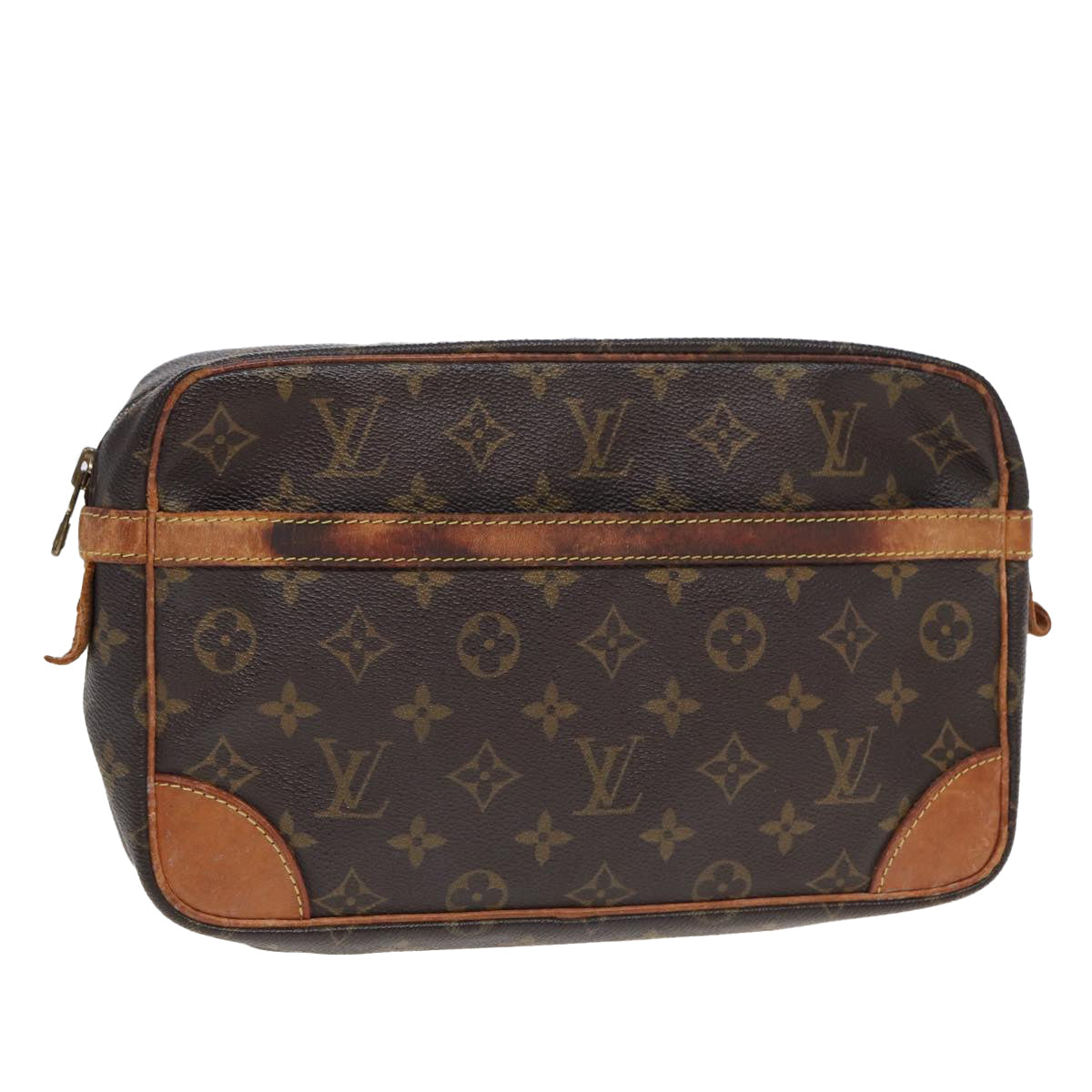 LOUIS VUITTON Monogram Compiegne 28 Clutch Bag M51845 LV 82501
