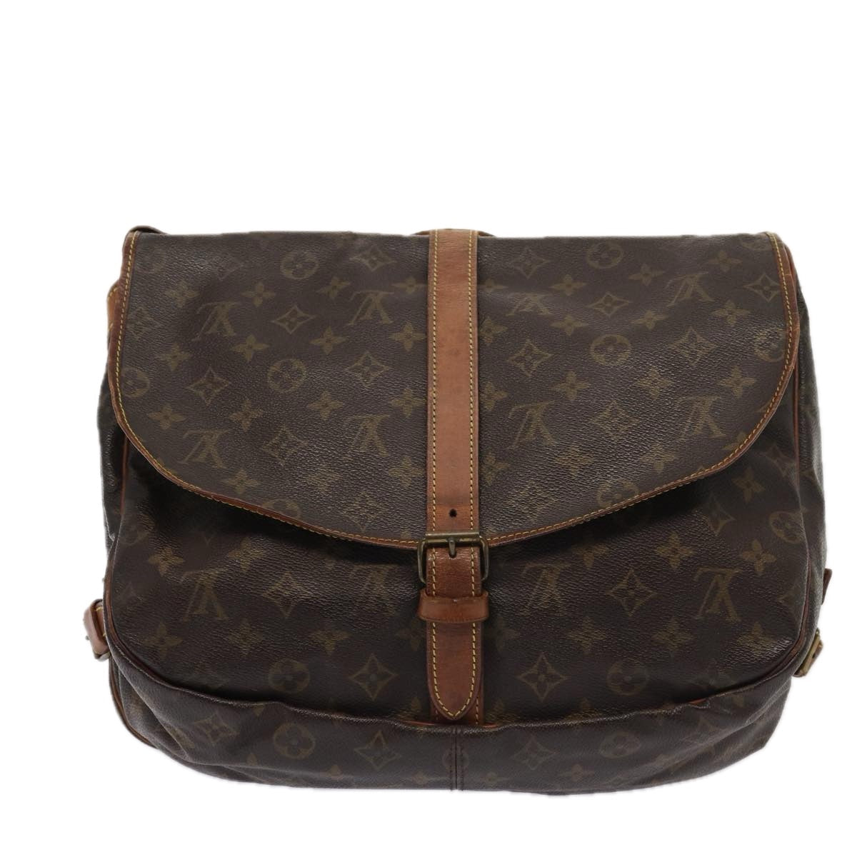 LOUIS VUITTON Monogram Saumur 35 Shoulder Bag M42254 LV 82537