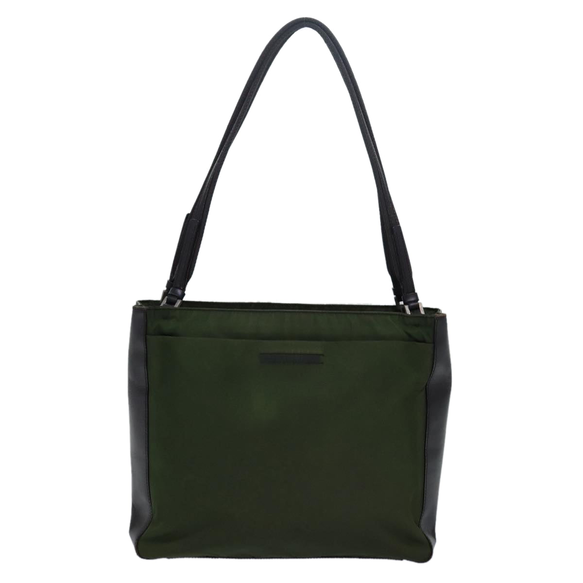 PRADA Shoulder Bag Nylon Leather Khaki Brown 82562