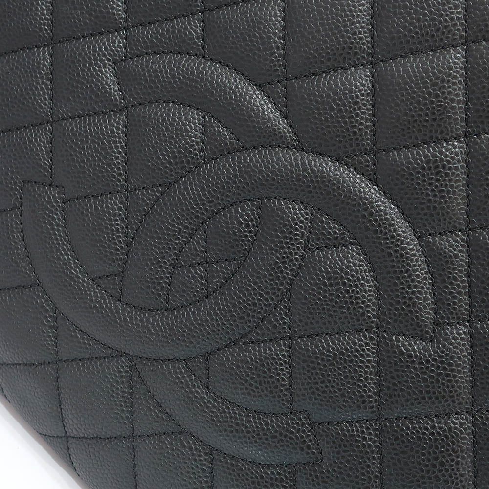Chanel A50995 Coco Caviar S BK Black/Silver G Women 8th Certificate Box