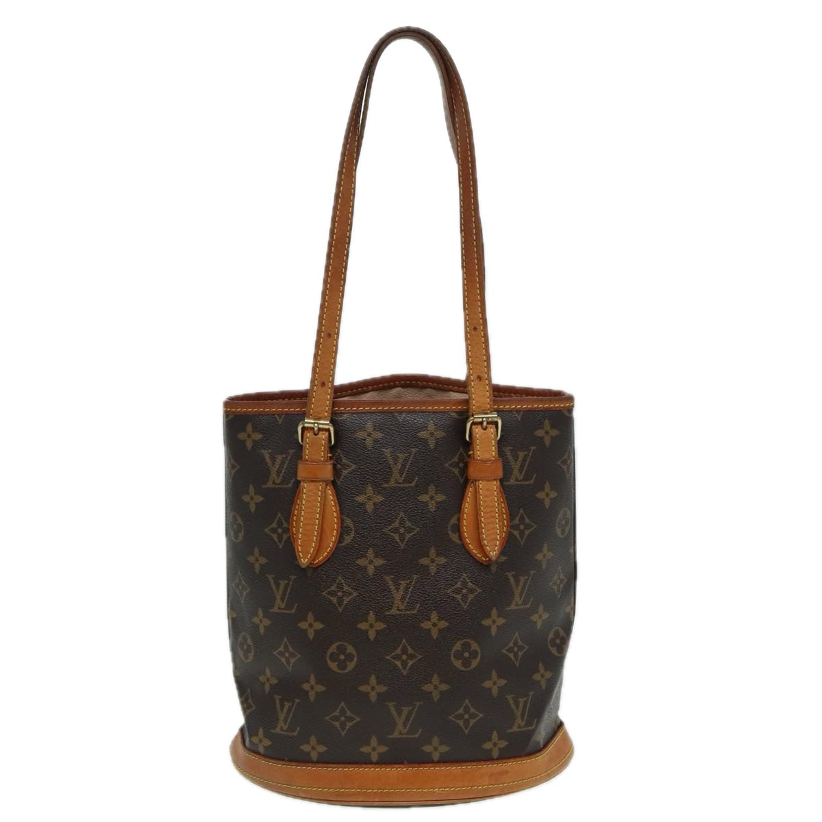 LOUIS VUITTON Monogram Bucket PM Shoulder Bag M42238 LV 82657