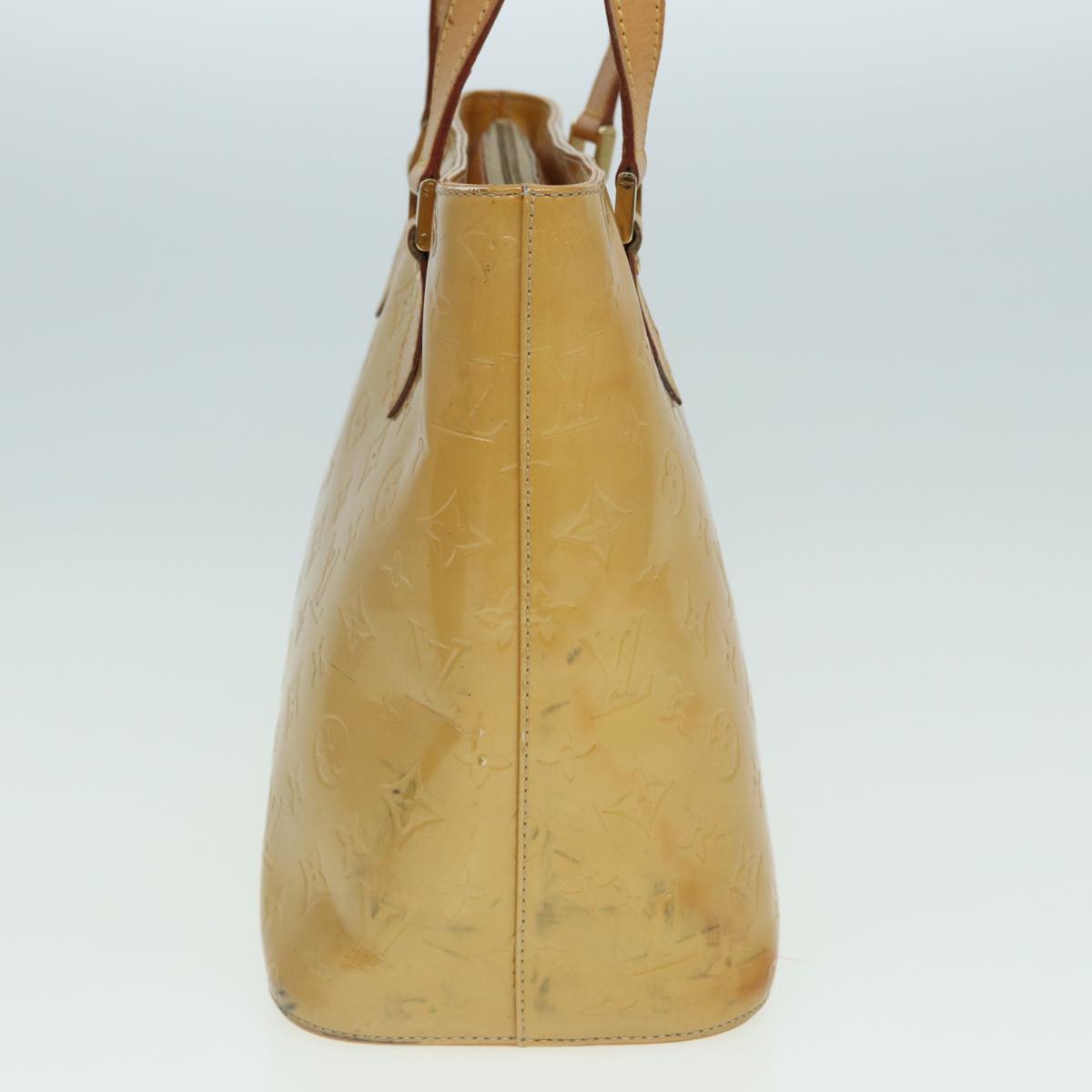 LOUIS VUITTON Monogram Vernis Houston Hand Bag Noisette M91340 LV 82768