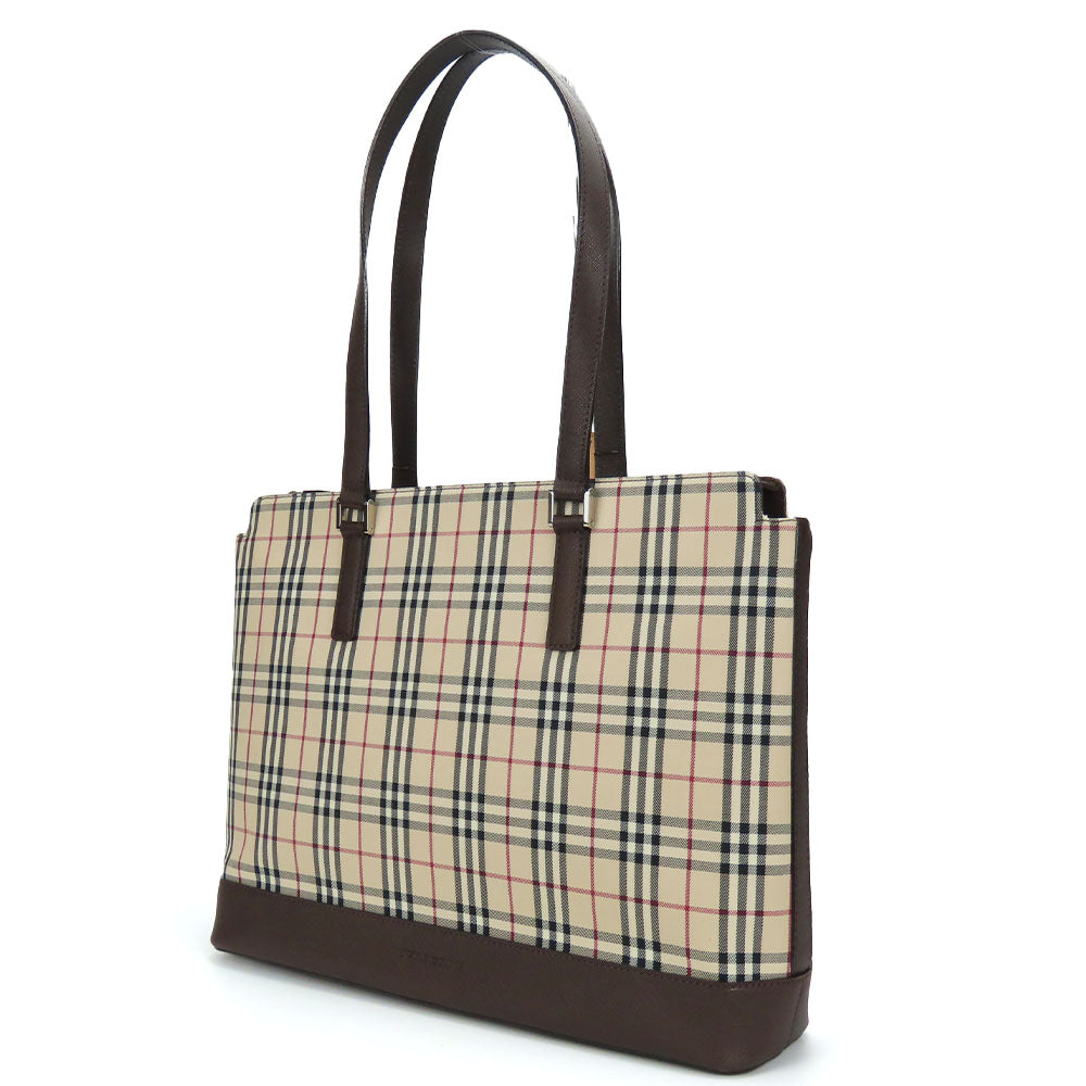 Burberry Canvas Leather Tote Bag