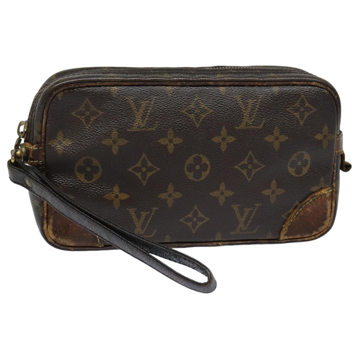 LOUIS VUITTON Monogram Marly Dragonne PM Clutch Bag M51827 LV 82903
