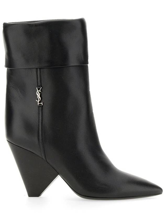Saint Laurent Nikki Ankle Middle Boots Black