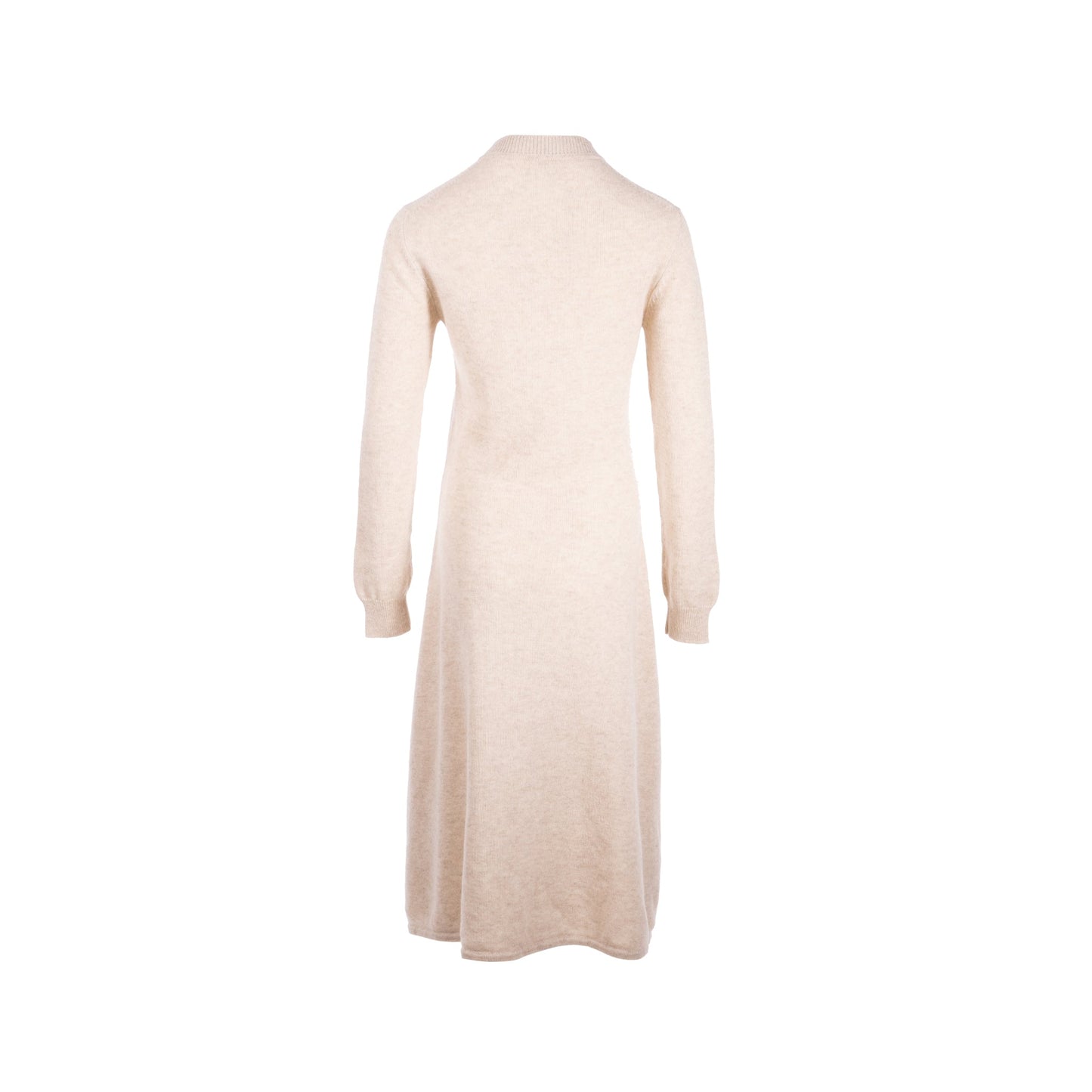 Hermes Size 36 Knit Robe Dress Cashmere Beige Glaise