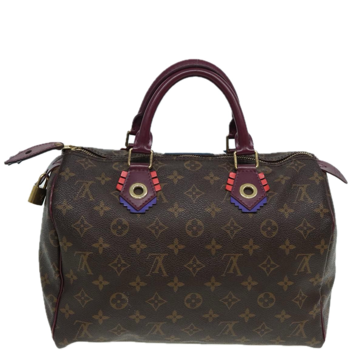 LOUIS VUITTON Monogram Totem Speedy 30 Hand Bag M41666 LV 83082