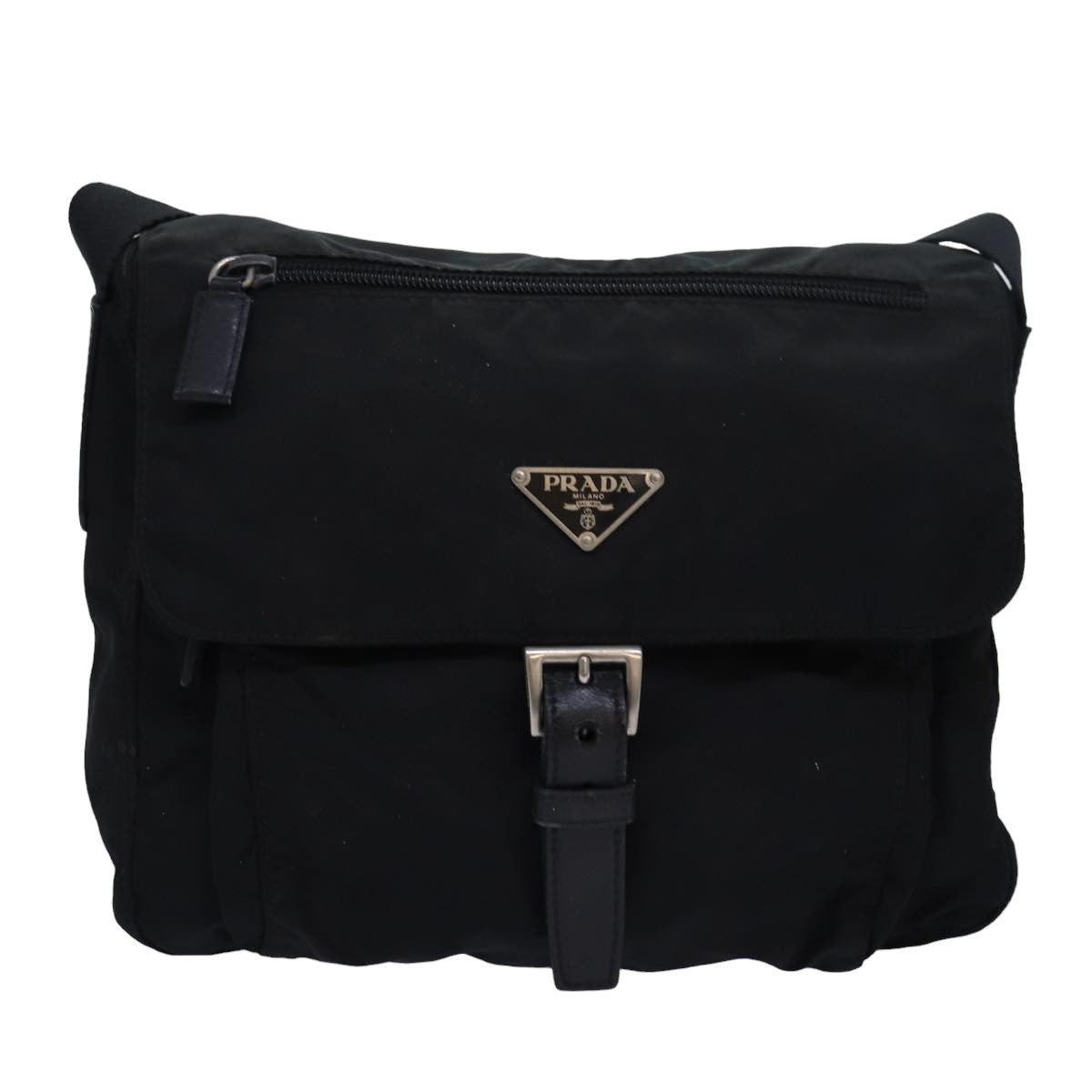 PRADA Shoulder Bag Nylon Black 83389