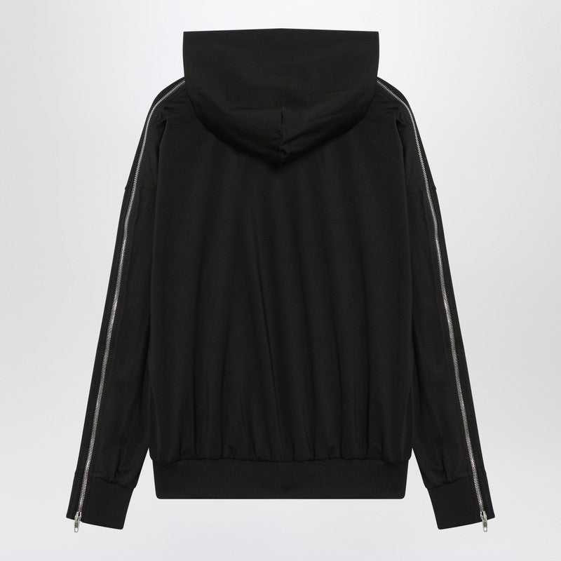 Balenciaga Black Zip-Up Sweatshirt Loop Sports Icon Women