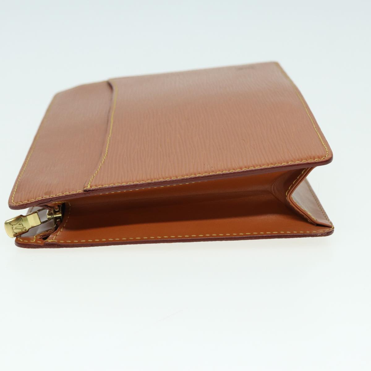 LOUIS VUITTON Epi Pochette Homme Clutch Bag Brown Zipang gold M52528 83787
