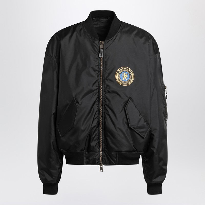 Balenciaga Black Nylon Uniform Merch Large Fit Bomber Men