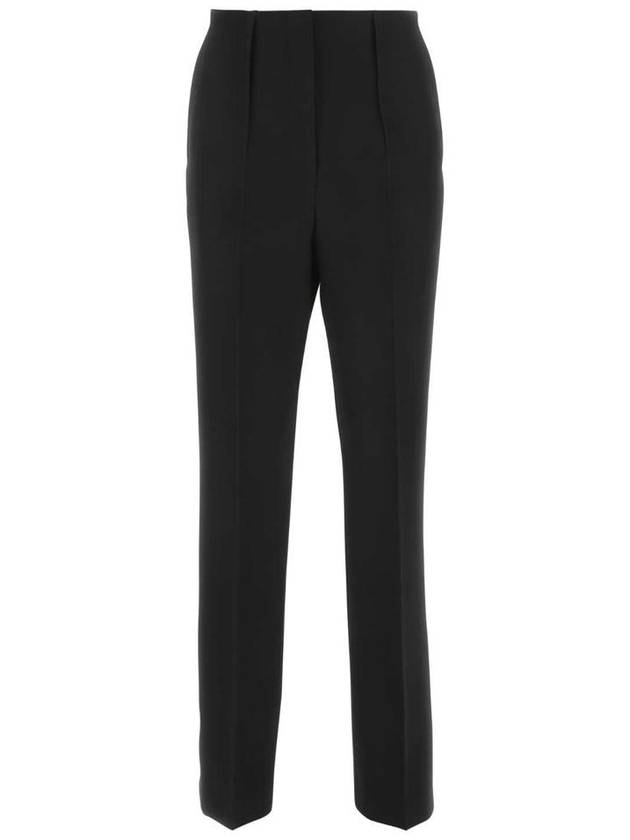 Fendi Women's Grande Poudre Wool Cigarette Pants Black