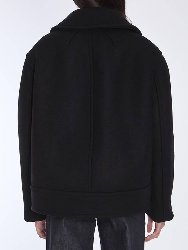 Saint Laurent Oversize Pea Coat In Wool