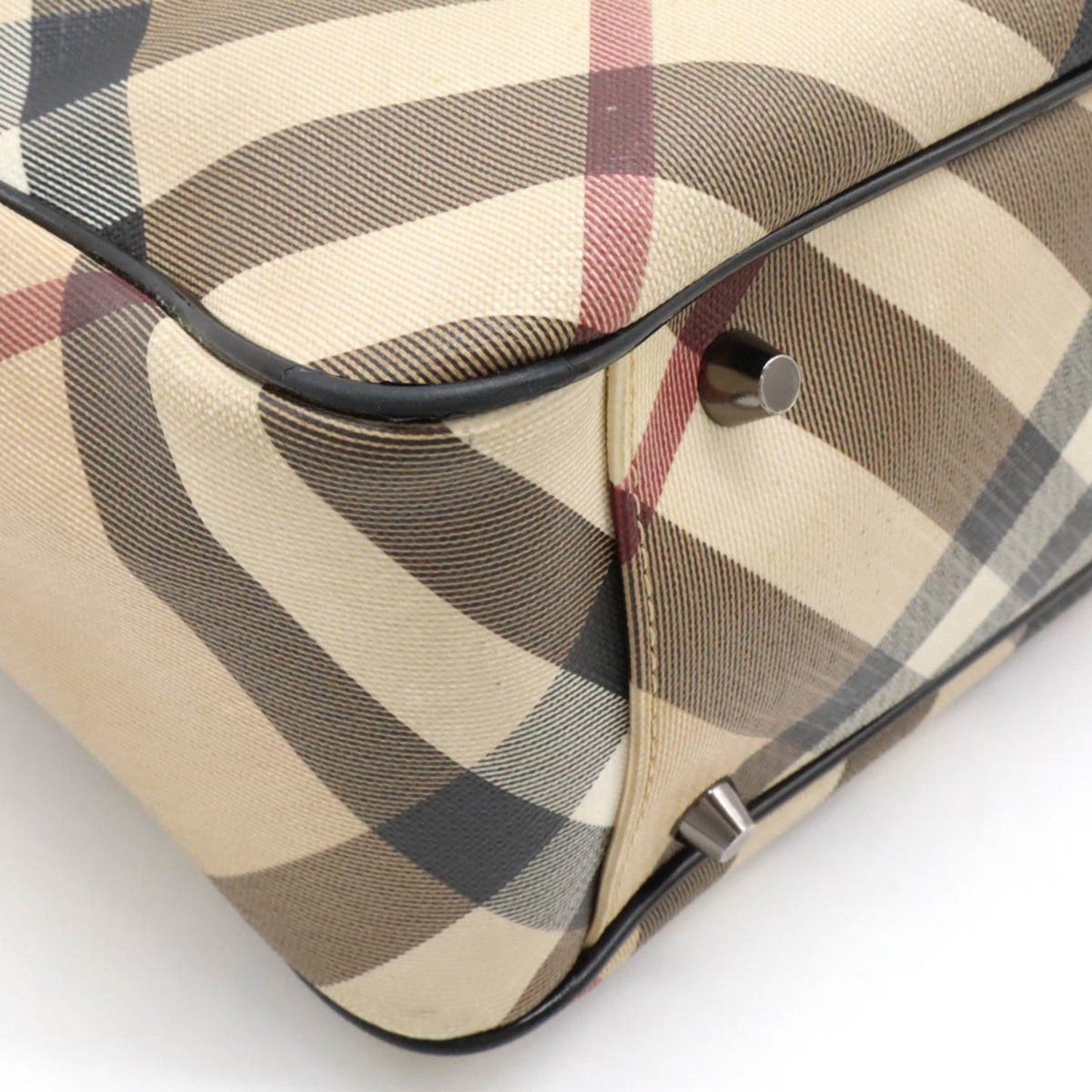 Burberry Pvc Leather Handbag Tote Bag ()