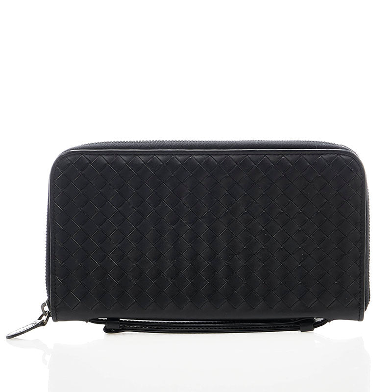 Bottega Veneta INTERNET ORGANIZER Long Wallet Travel Case 169730 Black Leather Ladies