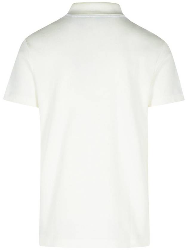 Burberry EKD Embroidered Cotton Polo Shirt White
