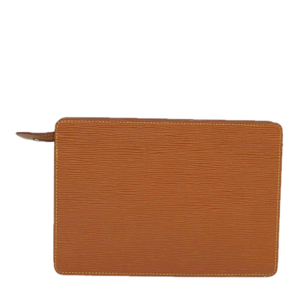LOUIS VUITTON Epi Pochette Homme Clutch Bag Brown Zipang gold M52528 84157