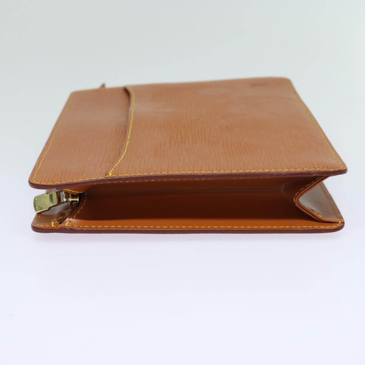 LOUIS VUITTON Epi Pochette Homme Clutch Bag Brown Zipang gold M52528 84157