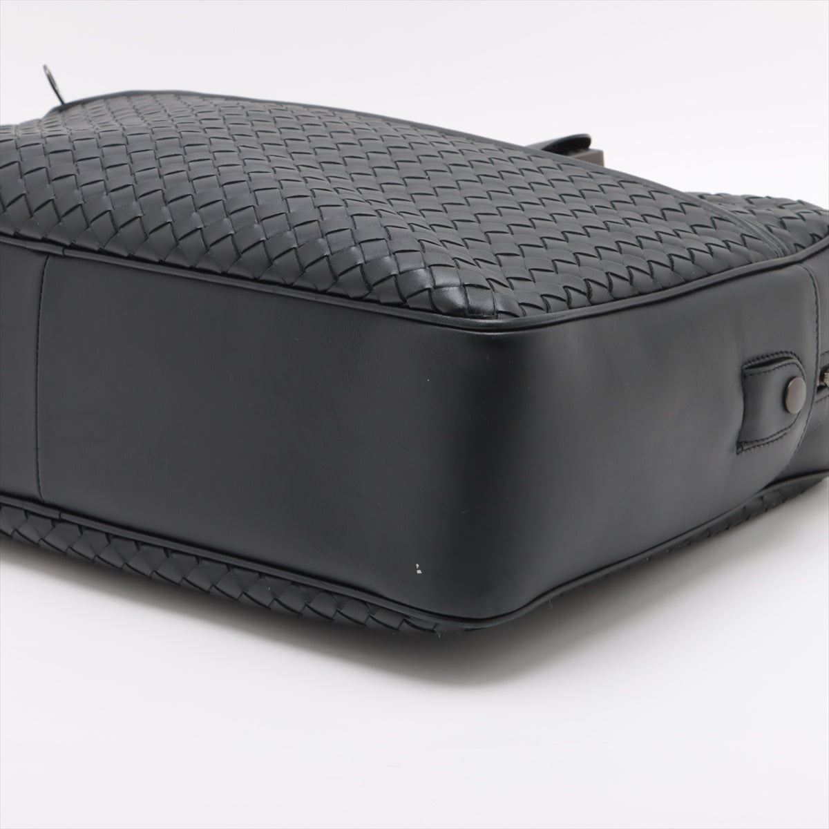 Bottega Veneta Intercharted Leather Business Bag Black