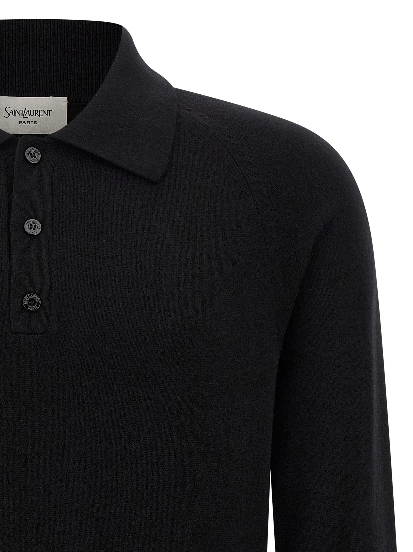 Saint Laurent Men Wool Polo Shirt