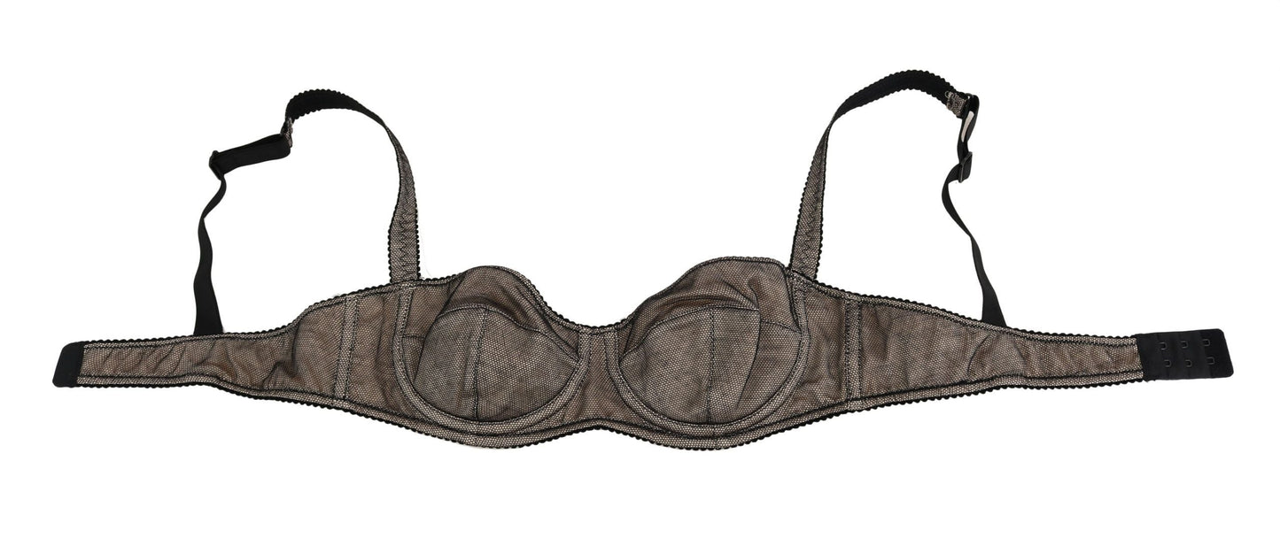 Dolce & Gabbana Brown Regg Balconcino Imbottito Bra Women's Underwear