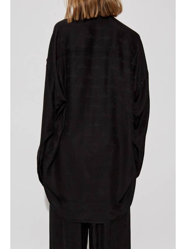 Balenciaga Balenciaga Silk Shirt With Pocket, Women's, Black