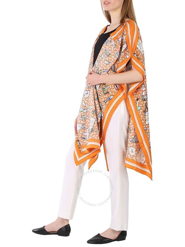 Burberry Burberry Ladies Deep Orange Marine Silk Cape