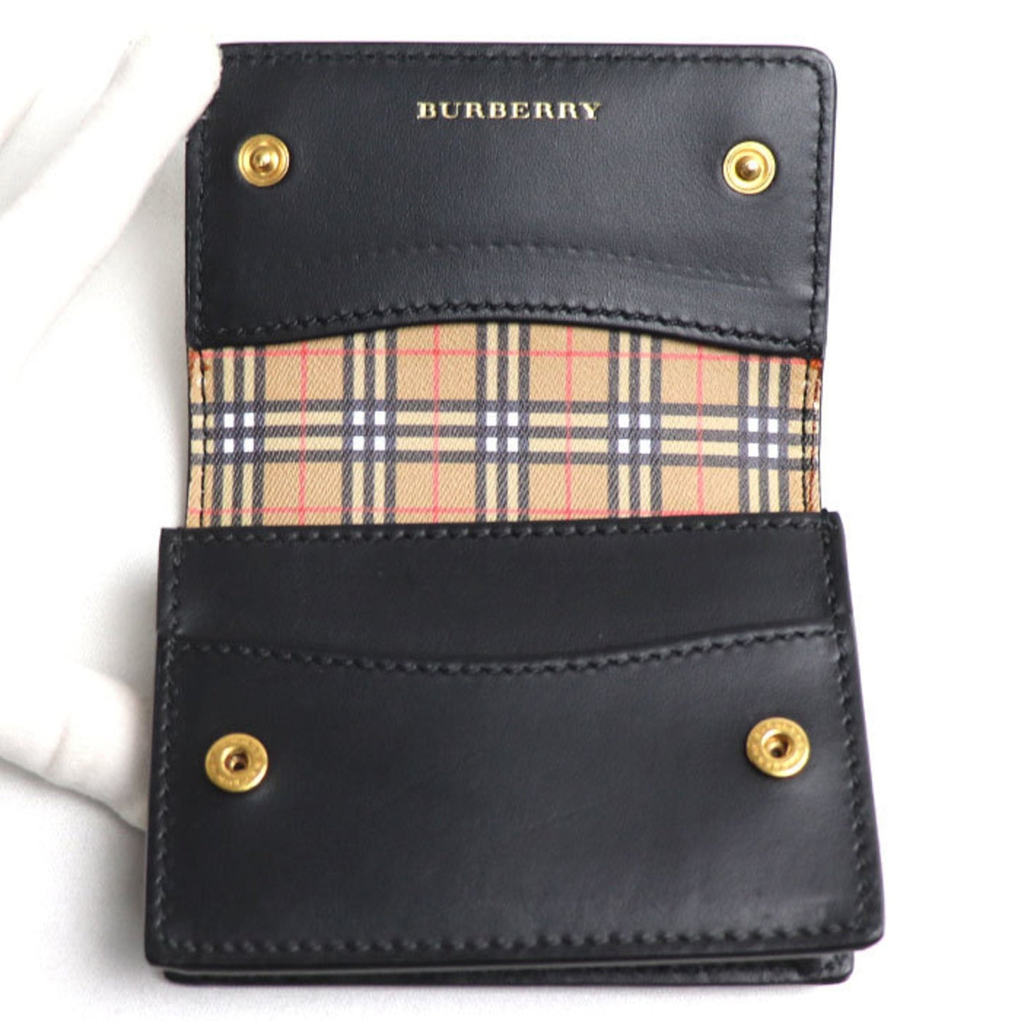 Burberry Coated Canvas Leather Card Case ()