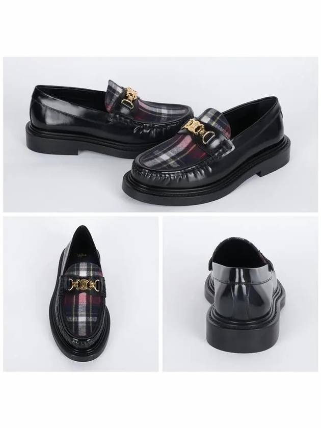 CELINE Universite Triomphe Chain Loafers Black