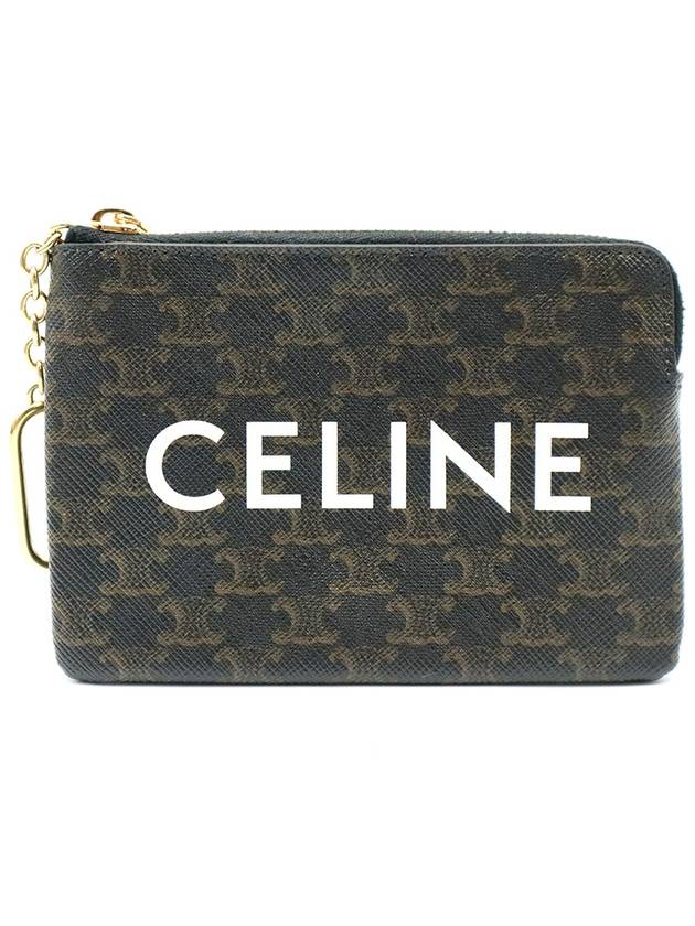 CELINE Celine 10C662CA2 Triope Canvas Card Pouch Coin Purse
