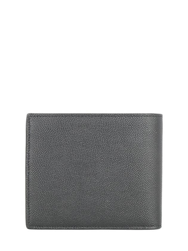 Saint Laurent Cassandre Leather Half Wallet Black
