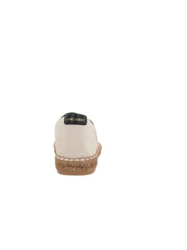 Saint Laurent Logo Monogram Espadrilles Beige