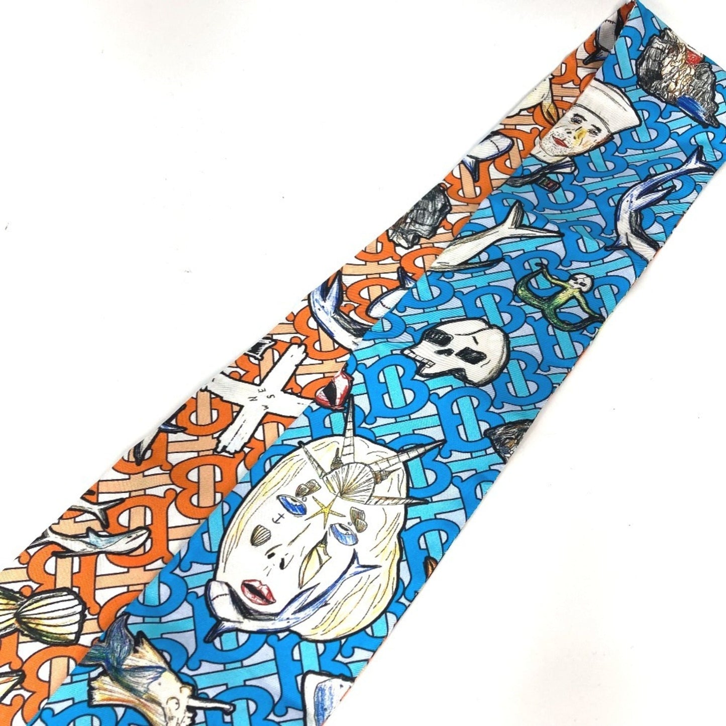 Burberry blue Silk Scarf ()