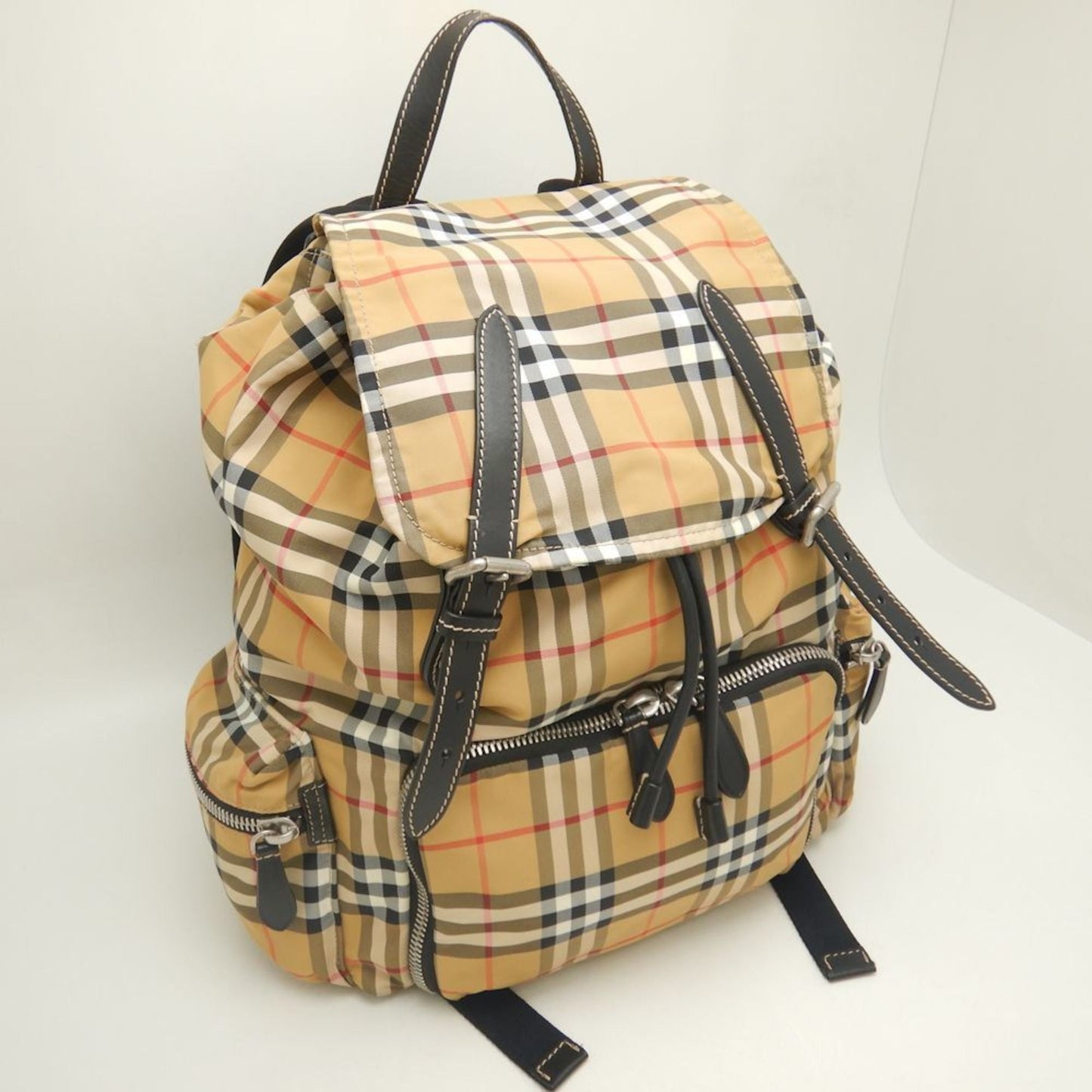 Burberry Nylon Leather Backpack ()