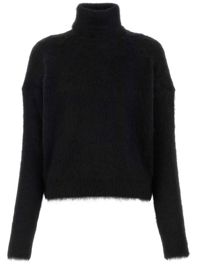 Saint Laurent Women's Mohair Blend Turtleneck Black
