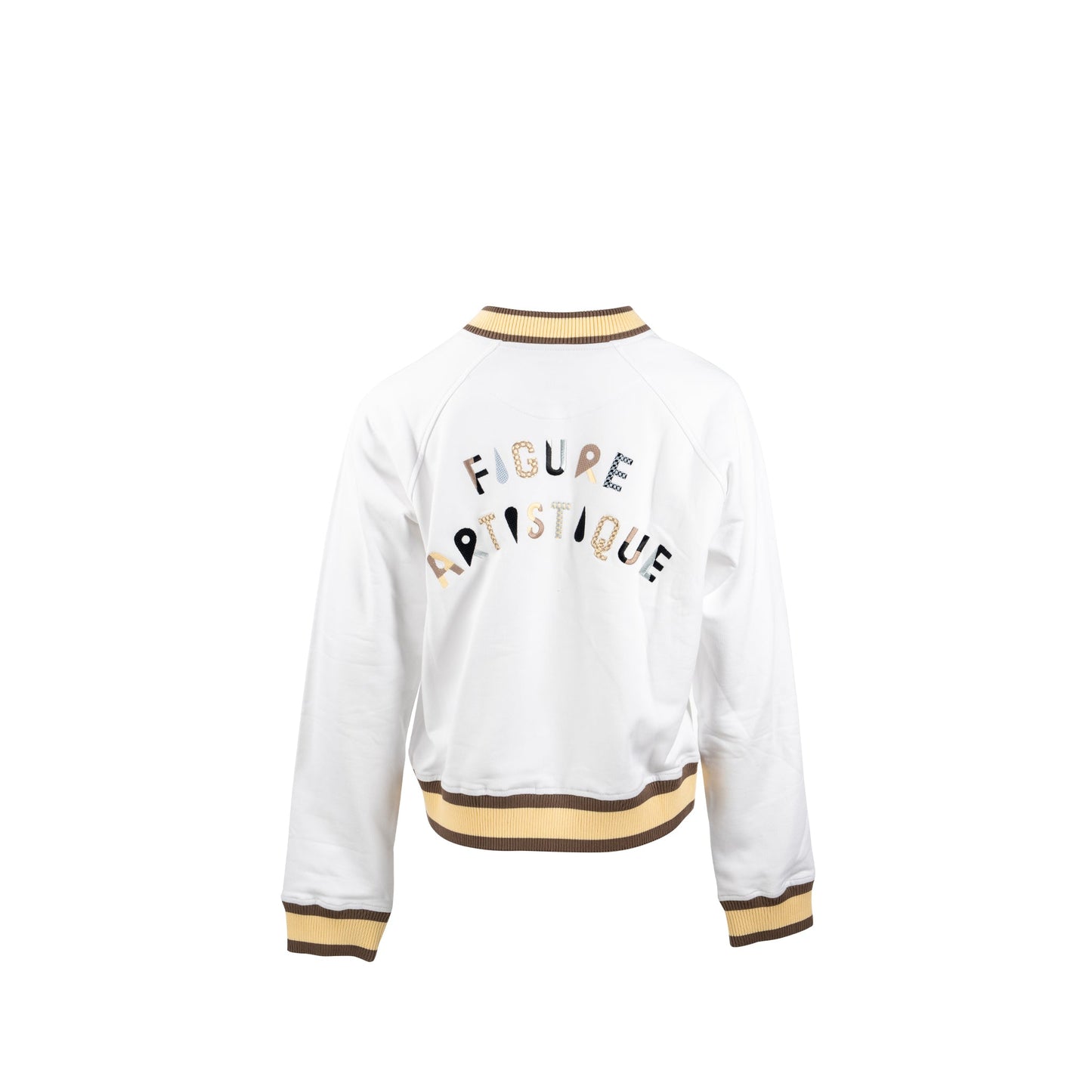 HERMES Size 40 Embroidered Sweatshirt Cotton White/Multicolour