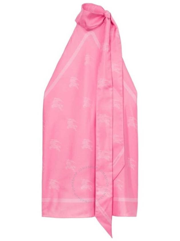 Burberry Burberry Ekd Silk Scarf Top In Bubblegum Pink, Size One Size