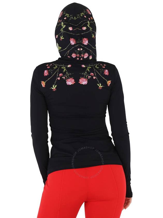 Burberry Burberry Ladies Black Belle Flowers Hoodie, Size Small