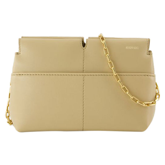 Small Snip Clutch - Burberry - Leather - Beige