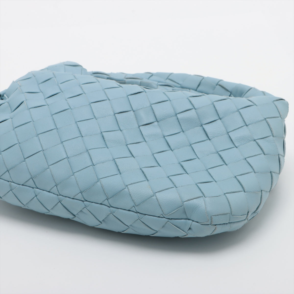 Bottega Veneta 【Points 5 times! 3/4 20h~】 【 Secondary】 Mini The Jodie Interlude Patent Leather Handbag Light Blue