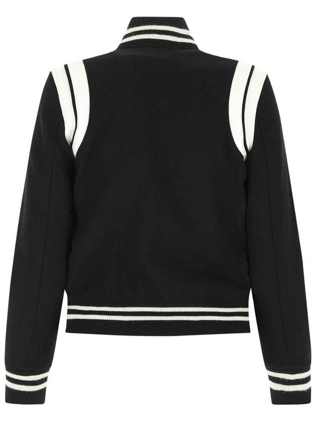 Saint Laurent Teddy Jacket In Wool Black