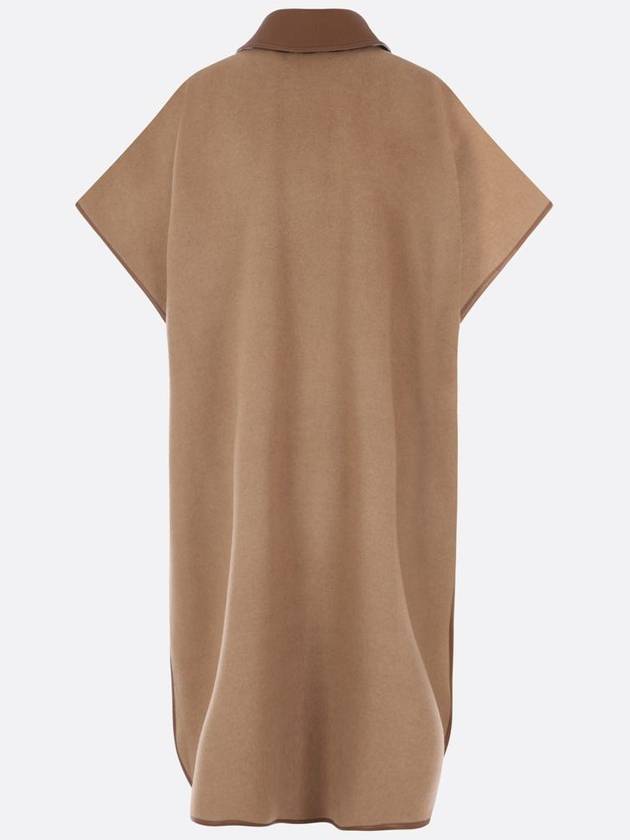 Burberry Check Reversible Wool Cape Archive Beige