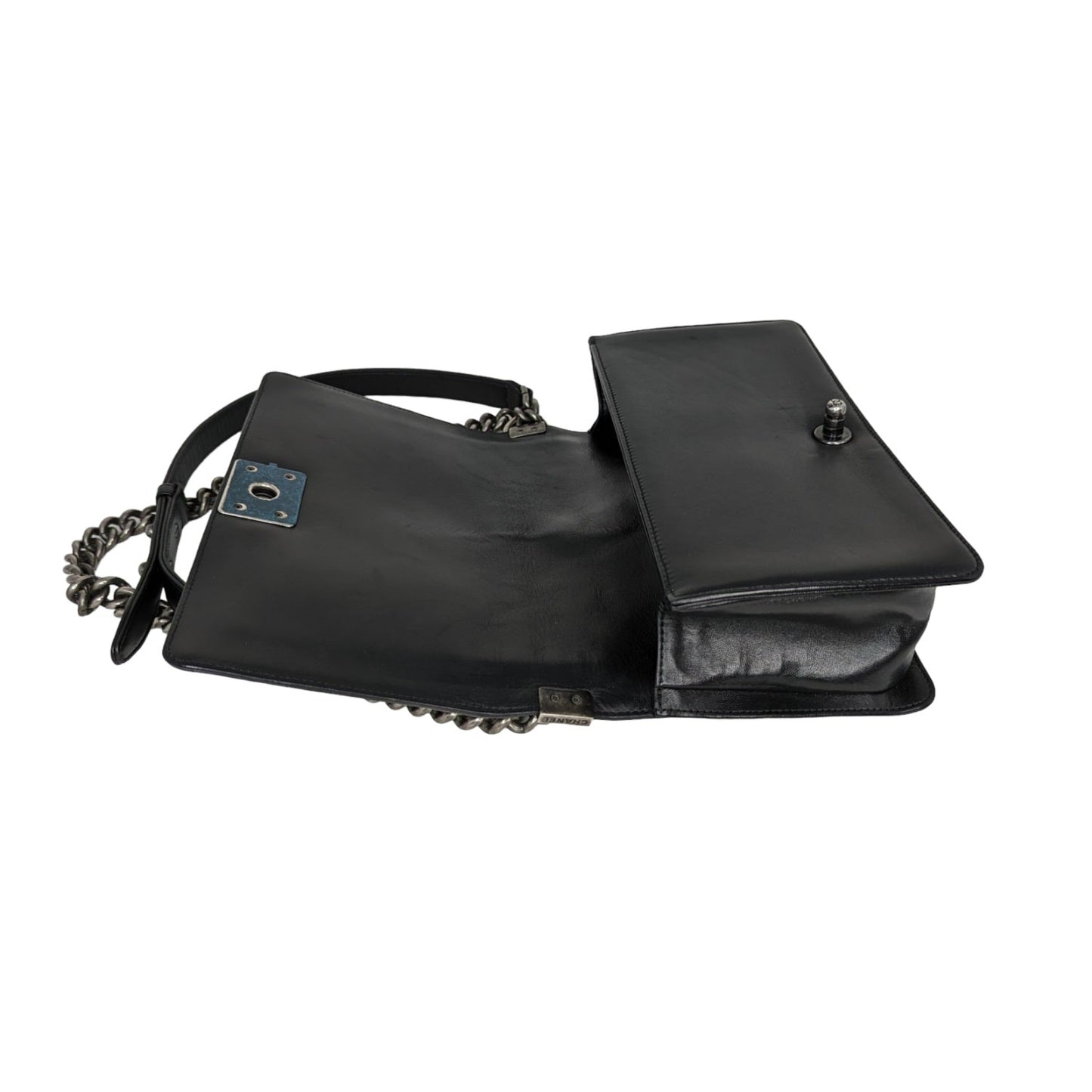 Chanel bag Black Quilted Calfskin Medium Boy Bag