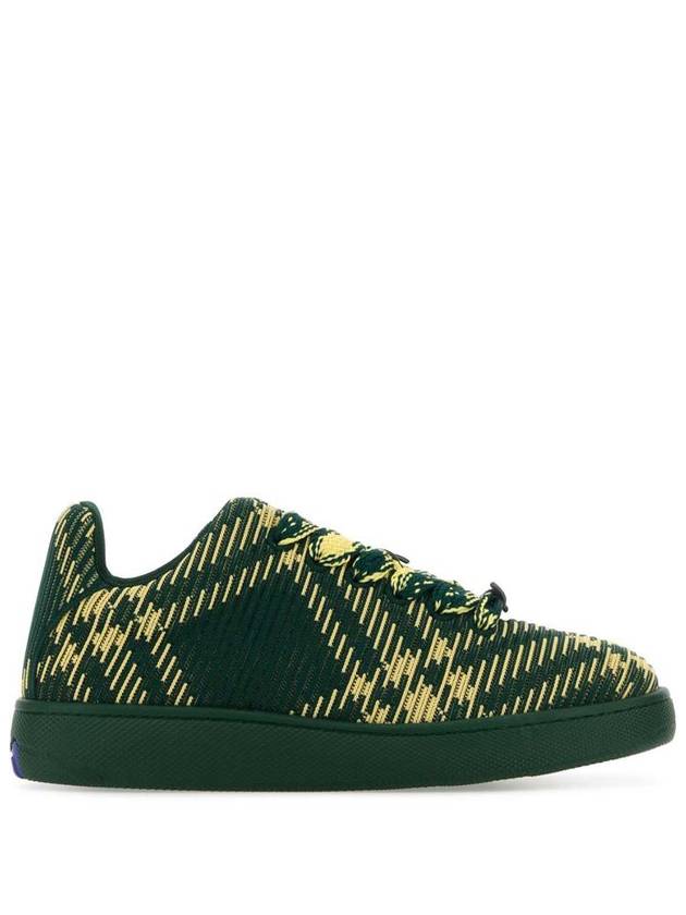 Burberry Check Square Toe Low Top Sneakers Green
