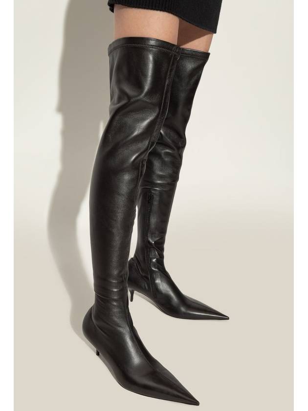 Balenciaga Avenue Nappa Leather Long Boots Black