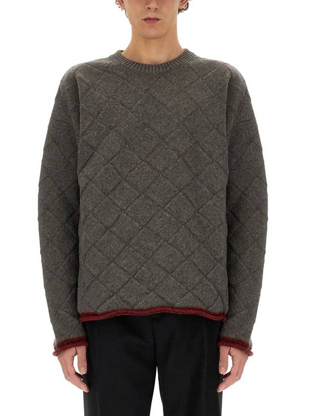 Bottega Veneta Intrecciato Knit Top Grey