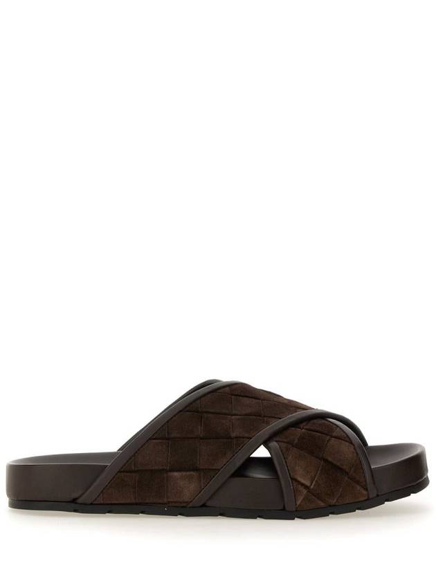 Bottega Veneta Tarik Suede Sandals Fondant