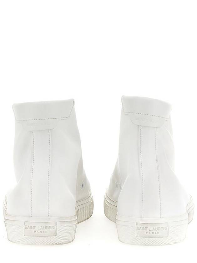 Saint Laurent Malibu Mid Leather High Top Sneakers