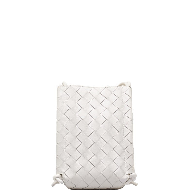 Bottega Veneta INTRACT Mini The Knot Shoulder Bag 639293 White Leather